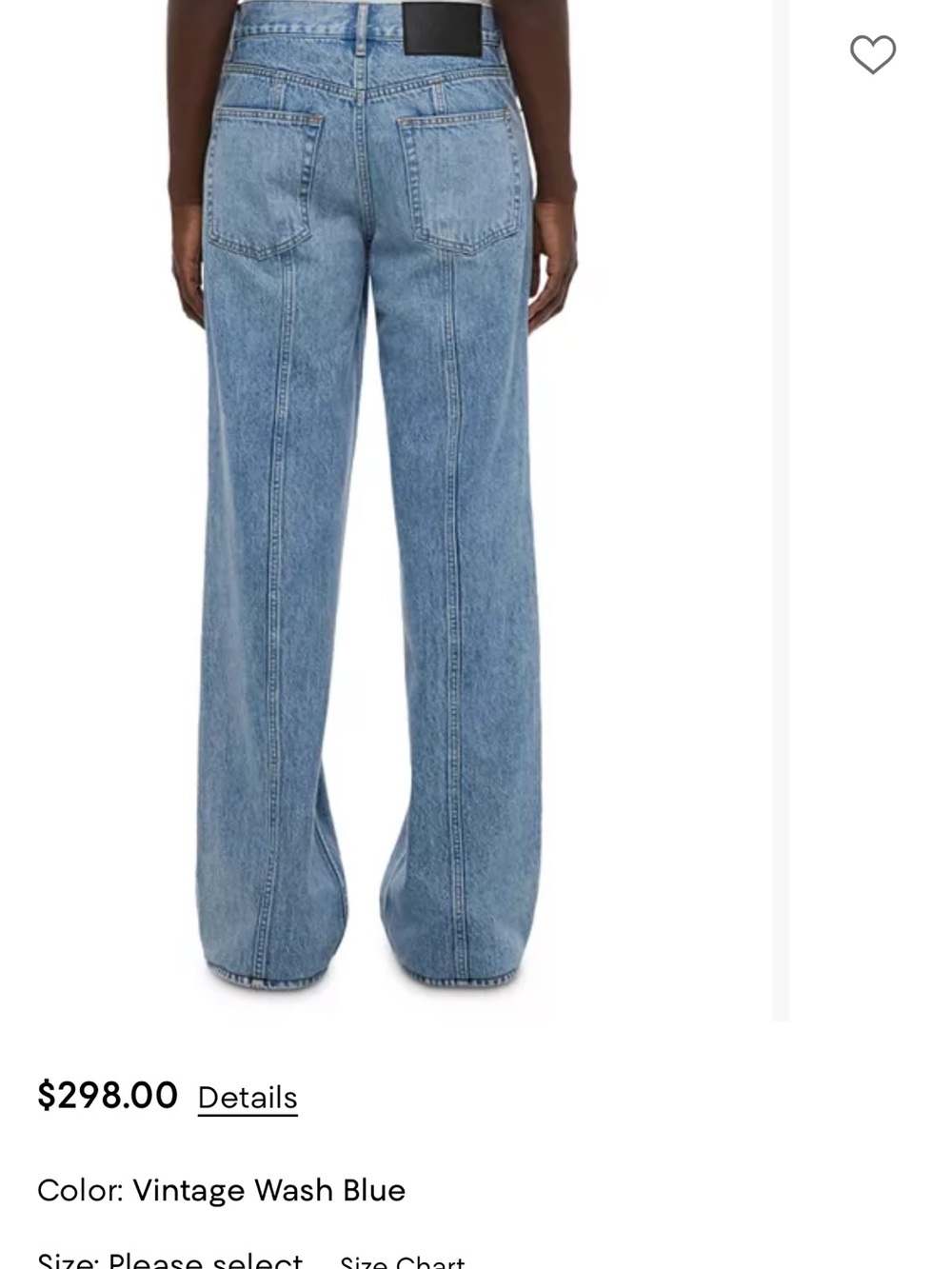 Helmut Lang Vintage Wash Blue Wide-Leg Jeans